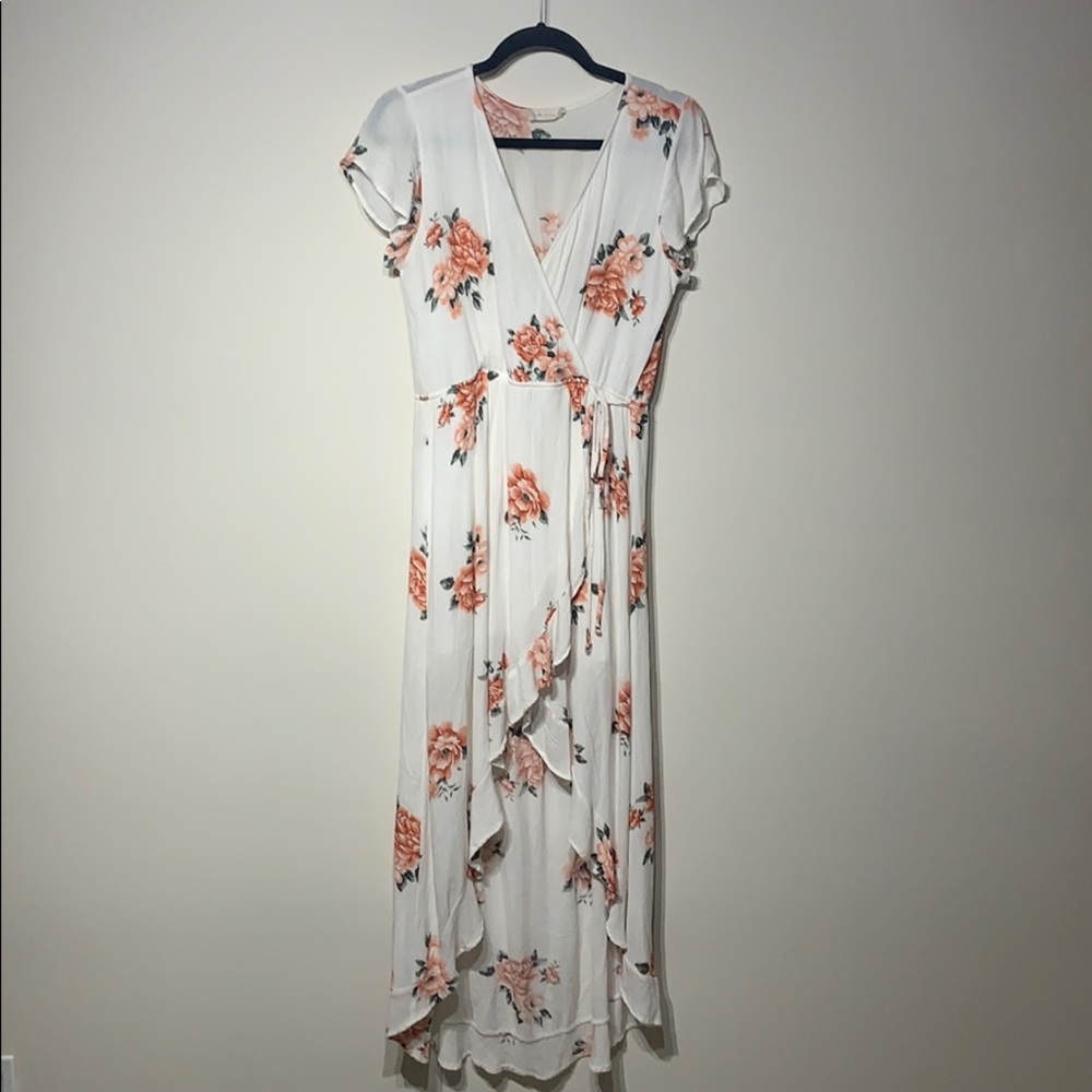 White and Pink floral dress